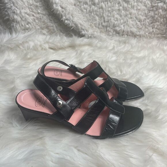 Circa Joan & David leather strappy sling back sandals SZ8M - Picture 2 of 10